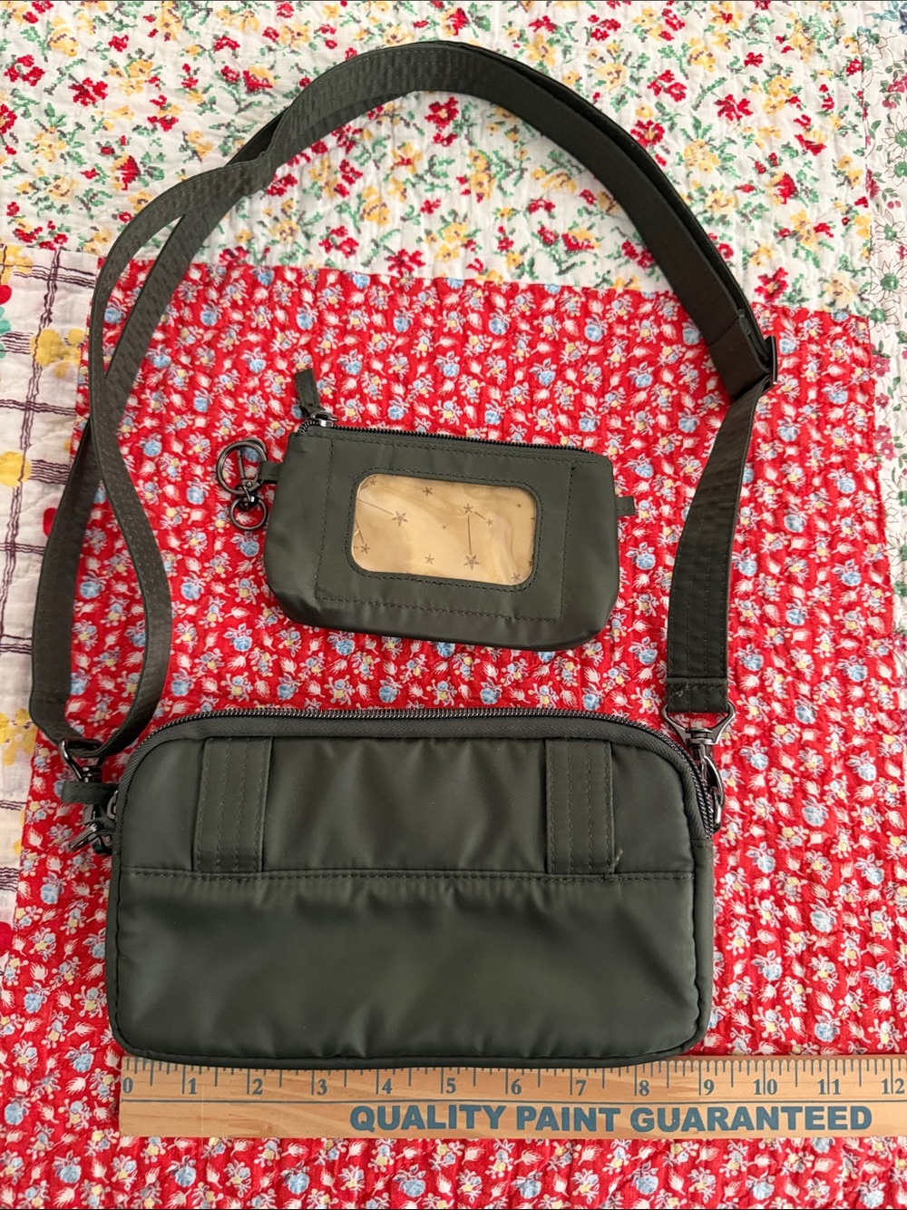 lug Coupe XL Olive Quilted Crossbody with Coin Pouch - Picture 2 of 3